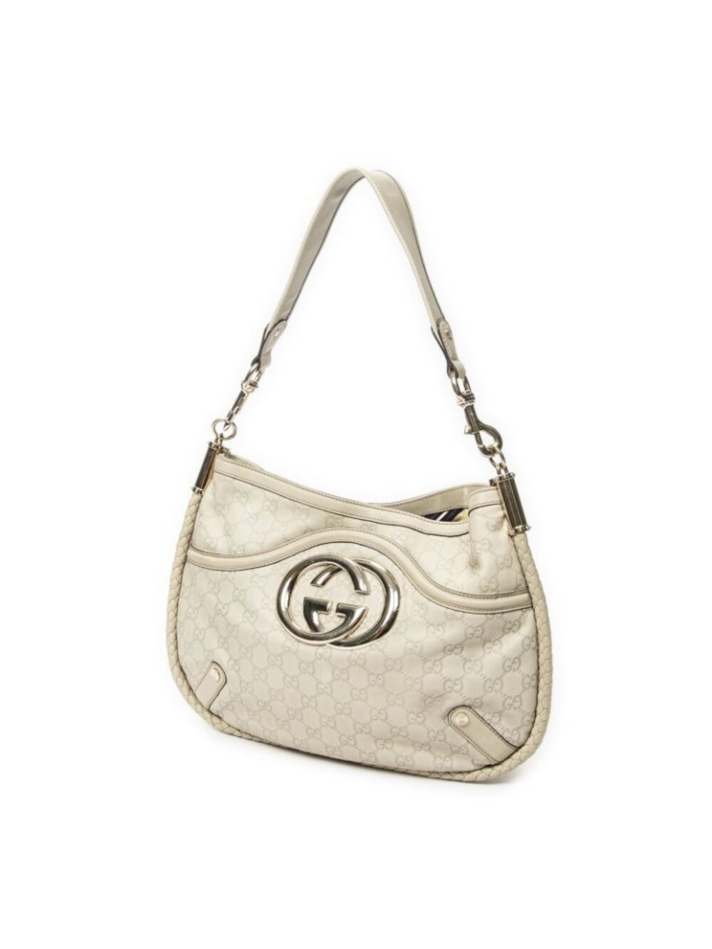 Gucci Brit Hobo Ivory Guccissima - Picture 2 of 10
